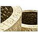 Set 3 Portavasi Glasy Oro In Ferro Con Lavorazione Decorativa - Foto miniatura 5