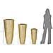 Set 3 Portavasi Glasy Oro In Ferro Con Lavorazione Decorativa - Foto miniatura 7