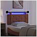 Testiera sospesa Con luce LED Marrone PU Antico - Foto miniatura 5