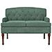 Loveseat con bottoni imbottiti Verde Mare 111 x 65 x 79 cm - Foto miniatura 3