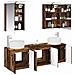 Set di Armadi da Bagno 5 pcs Legno antico Legno ingegnerizzato - Foto miniatura 3