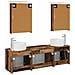 Set di Armadi da Bagno 5 pcs Legno antico Legno ingegnerizzato - Foto miniatura 8