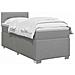 Letto con Box Spring, Materasso e LED Grigio Chiaro Singolo - Foto miniatura 3