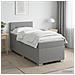 Letto con Box Spring, Materasso e LED Grigio Chiaro Singolo - Foto miniatura 4