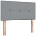 Letto con Box Spring, Materasso e LED Grigio Chiaro Singolo - Foto miniatura 5
