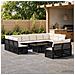 Set Divano da Giardino 13 pz Nero e Bianco Crema polyrattan - Foto miniatura 2