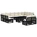 Set Divano da Giardino 13 pz Nero e Bianco Crema polyrattan - Foto miniatura 1