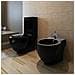 Set Di Bidet & Toilette In Ceramica Nera - Foto miniatura 1
