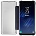 Custodia A Libro Clear View Specchio Per Samsung Galaxy S8 - Blu - Foto miniatura 3