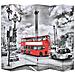 Paravento Pieghevole 228x170 cm Stampa Bus Londra Bianco e Nero - Foto miniatura 1