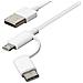 Cavo Micro-usb / Usb Tipo-c Verso Usb 2in1 Di 30cm Originale Xiaomi - Bianco - Foto miniatura 1