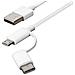 Cavo Micro-usb / Usb Tipo-c Verso Usb 2in1 Di 30cm Originale Xiaomi - Bianco - Foto miniatura 7