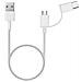 Cavo Micro-usb / Usb Tipo-c Verso Usb 2in1 Di 30cm Originale Xiaomi - Bianco - Foto miniatura 5