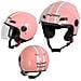 Casco Jet Scooter Moto Quad Omologato Ece 22 05 Visiera Rosa Xs - Foto miniatura 1