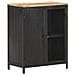 Credenza 60x35x78 Cm In Legno Massello Di Mango Grezzo - Foto miniatura 1
