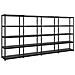 Scaffale A 5 Ripiani Nero 340x40x185 Cm In Plastica - Foto miniatura 1