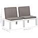 Panchina Da Giardino Con Cuscino In Plastica Bianca - Foto miniatura 4