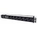19" 7-Way Power Strip, Nero, Power bar, 1.5U - Foto miniatura 1