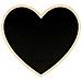 Lavagna Nera Cuore Con Bordo In Legno 15 X 13,5 X 0,5 Cm - Foto miniatura 1