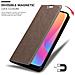 Custodia Compatibile Con Xiaomi Redmi 8a In Bruno Caffè - Coperchio Protettiva Con Chiusura Magnetica, Funzione Stand E Tasca Per Le Carte - Foto miniatura 7