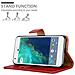 Custodia Compatibile Con Google Pixel In Rosso Vinaccia - Coperchio Protettiva Con Chiusura Magnetica, Funzione Stand E Tasca Per Le Carte - Foto miniatura 3