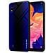 Custodia Compatibile Con Samsung Galaxy A10 / M10 - Ottica A Strisce In Cobalto Viola - Coperchio Protettivo In Vetro Temperato E Silicone Tpu - Foto miniatura 1