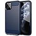 Custodia Compatibile Con Apple Iphone 11 Pro Max In Brushed Blu - Coperchio Protettivo In Silicone Tpu Flessibile In Look Acciaio Inossidabile-fibra Di Carbonio - Foto miniatura 1