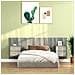 Testiera Letto Con Comodini In Legno Multistrato Grigio Sonoma - Foto miniatura 1
