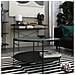Wainwright Tavolo Accent In Vetro E 1 Ripiano In Truciolare Laminato Rovere Moro - Foto miniatura 11