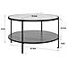 Wainwright Tavolo Accent In Vetro E 1 Ripiano In Truciolare Laminato Rovere Moro - Foto miniatura 10