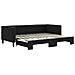 Divano Letto Con Letto Estraibile Nero 90x200 Cm In Tessuto - Foto miniatura 2