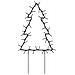 Decorazioni Luminose Natalizie Picchetti 3pz Albero 50led 30cm - Foto miniatura 2