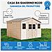 Casa Da Giardino In Legno Naturale Con Pavimento Impregnato H246x418x420 Cm / 16 M²- Timbela M330+m330g - Foto miniatura 7