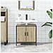 Mobile Lavabo Bagno Rovere Sonoma 60x30x60 Cm Legno Multistrato - Foto miniatura 5