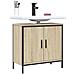 Mobile Lavabo Bagno Rovere Sonoma 60x30x60 Cm Legno Multistrato - Foto miniatura 7
