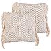Set Di 2 Cuscini Besham Cotone 45 X 45 Cm Beige Chiaro Trama Geometrica - Foto miniatura 4