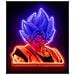 Lampada A Neon Da Muro Goku Super Saiyan God Dragon Ball Super 30 Cm, Multicolore - Foto miniatura 3