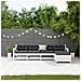 Set Salotto Giardino 5pz con Cuscini Bianco Legno Massello Pino - Foto miniatura 7