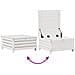 Set Salotto Giardino 5pz con Cuscini Bianco Legno Massello Pino - Foto miniatura 8