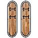 Appendiabiti Da Parete Con 4 Ganci 2pz Legno Massello Acacia - Foto miniatura 1