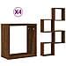 Mensole A Cubo 4 Pz Rovere Marrone 30x15x30 Cm - Foto miniatura 2