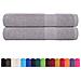Asciugamani 2 Pz Grigio 100x200 Cm 360 G/m 100% Cotone - Foto miniatura 2