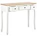Lusso Casadino -  Tavolo Consolle Da Trucco Con 3 Cassetti Bianco - Foto miniatura 1