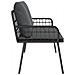 Panchina da Giardino  Nera 114x64x78 cm in Polyrattan - Foto miniatura 6