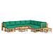 Set Salotto da Giardino 12pz con Cuscini Verdi Bambù - Foto miniatura 1
