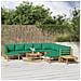 Set Salotto da Giardino 12pz con Cuscini Verdi Bambù - Foto miniatura 2