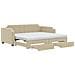 Divano Letto Estraibile con Cassetti Crema 80x200 cm in Tessuto - Foto miniatura 1