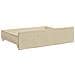 Divano Letto Estraibile con Cassetti Crema 80x200 cm in Tessuto - Foto miniatura 6
