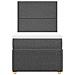Giroletto a Molle con Materasso Grigio Scuro 80x200 cm Tessuto - Foto miniatura 4