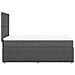 Giroletto a Molle con Materasso Grigio Scuro 80x200 cm Tessuto - Foto miniatura 5